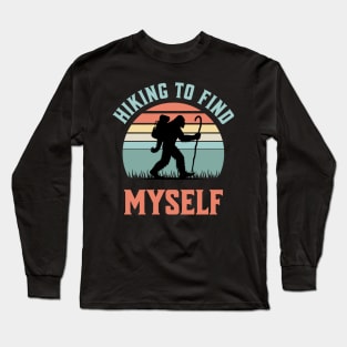 Bigfoot hiking introspection Long Sleeve T-Shirt